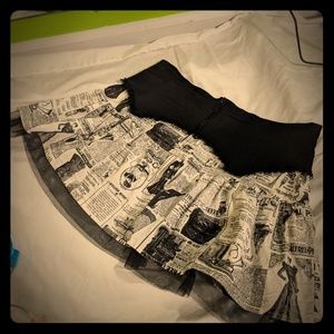 Hot Topic Against Society newspaper skirt